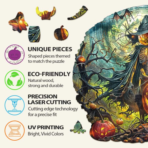 Halloween Wooden Jigsaw Puzzle - Image 6