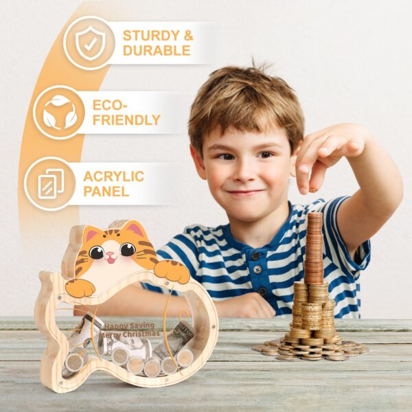 Customized Kitten Shaped Children's Piggy Bank - Image 4