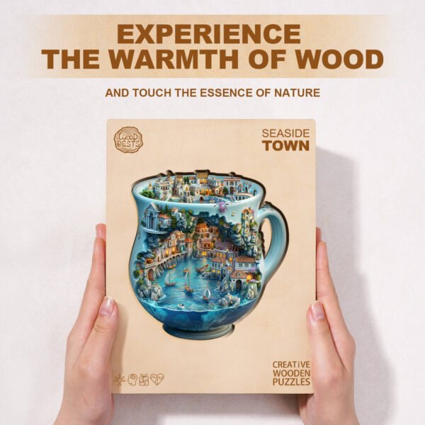 Seaside town Wooden Jigsaw Puzzle - Image 5