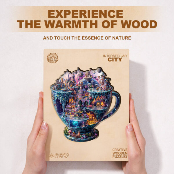Interstellar City Wooden Jigsaw Puzzle - Image 5