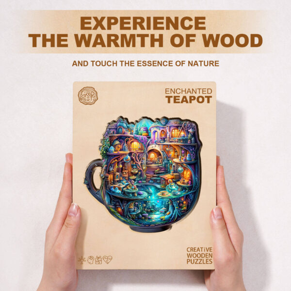 Enchanted Teapot Wooden Jigsaw Puzzle - Image 4