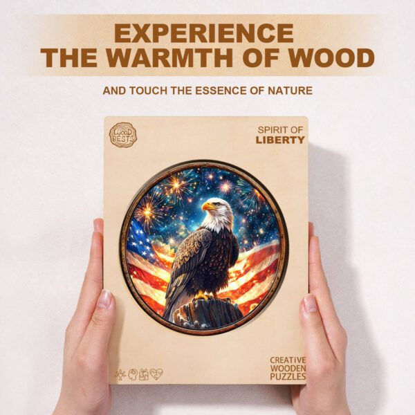 Spirit of Liberty Wooden Jigsaw Puzzle - Image 4
