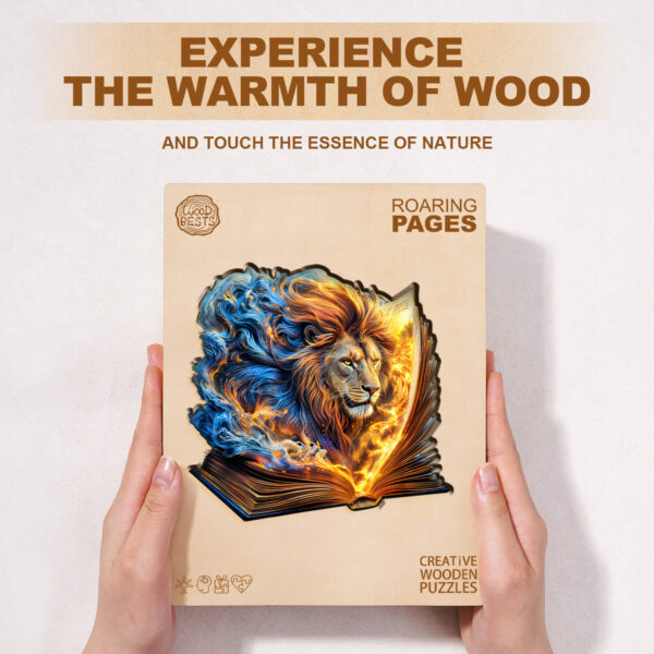 Roaring Pages Wooden Jigsaw Puzzle - Image 4