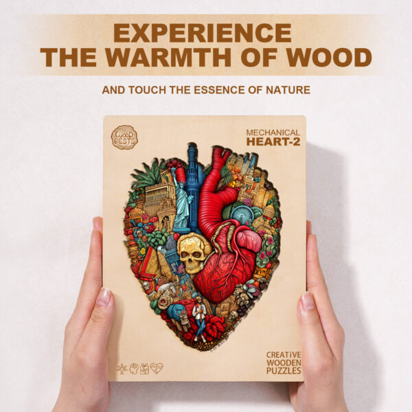 Mechanical Heart-2 Wooden Jigsaw Puzzle - Image 5