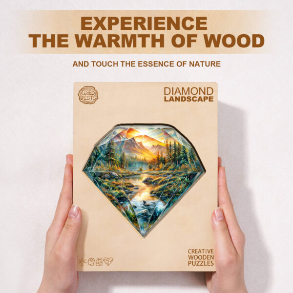 Diamond Landscape Wooden Jigsaw Puzzle - Image 5