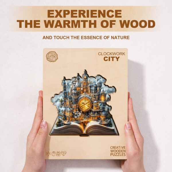 Clockwork City Wooden Jigsaw Puzzle - Image 5