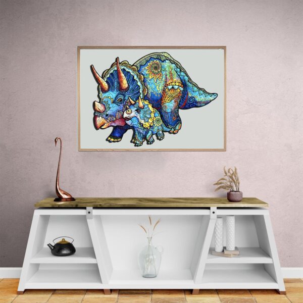Triceratops Wooden Jigsaw Puzzle - Image 7