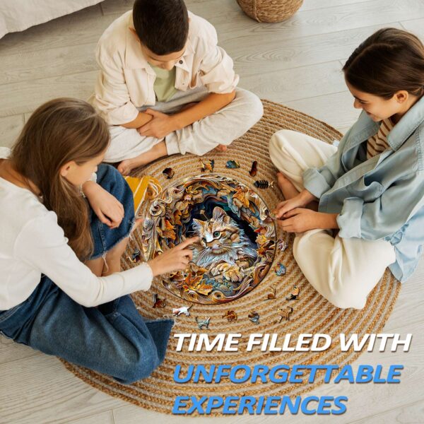 3D Cat Wooden Jigsaw Puzzle - Image 9