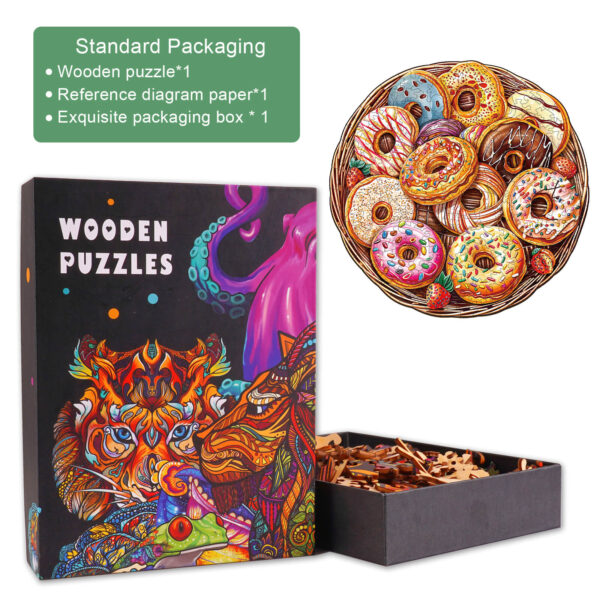 Donuts Wooden Jigsaw Puzzle - Image 5