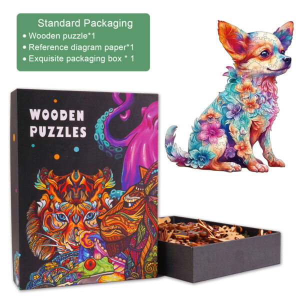 Cute Puppy Wooden Jigsaw Puzzle - Image 4