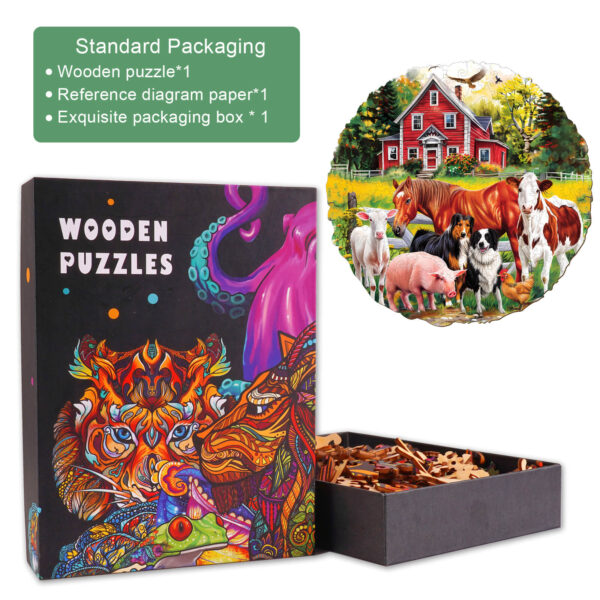 Farm Animals Wooden Jigsaw Puzzle - Image 4