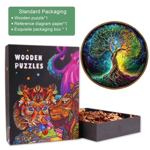 Aurora Tree of Life-3 Wooden Jigsaw Puzzle - Image 4