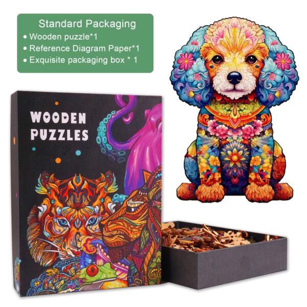 Cute Poodle Wooden Jigsaw Puzzle - Image 4