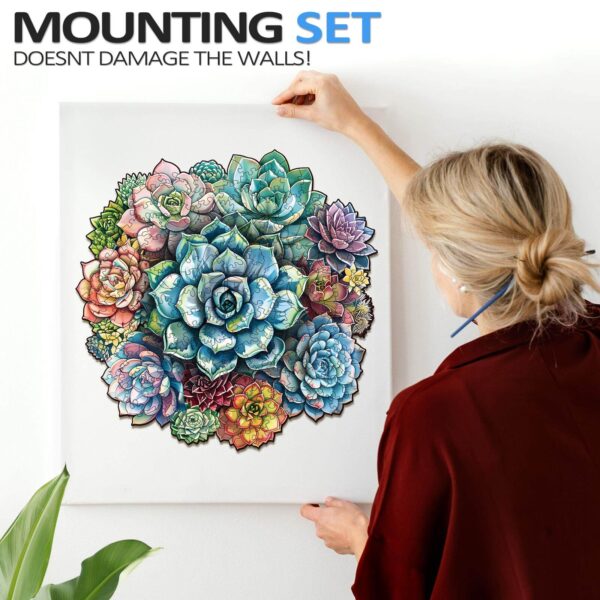 Elegant Succulent Wooden Jigsaw Puzzle - Image 7