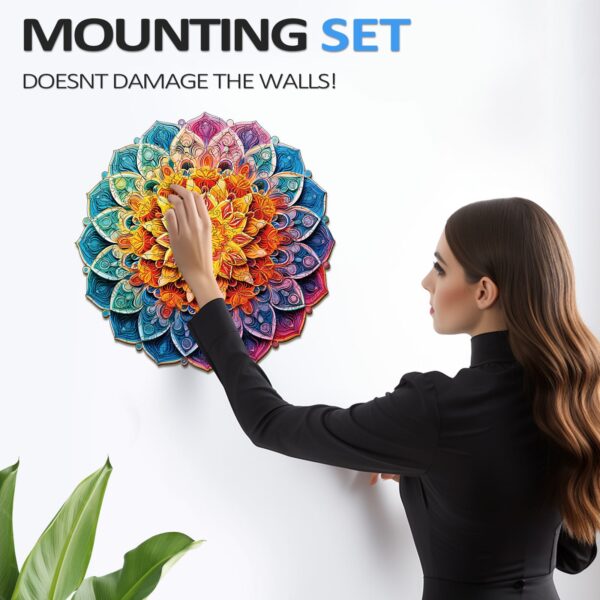Mandala Mirror Wooden Jigsaw Puzzle - Image 7