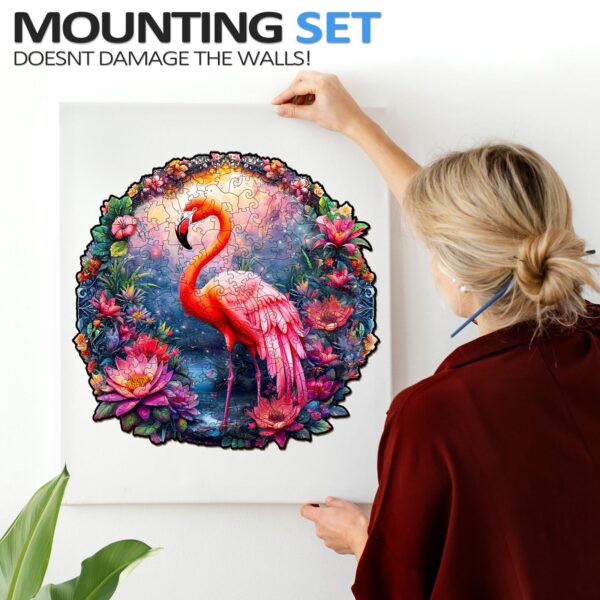 Elegant Flamingo Wooden Jigsaw Puzzle - Image 7