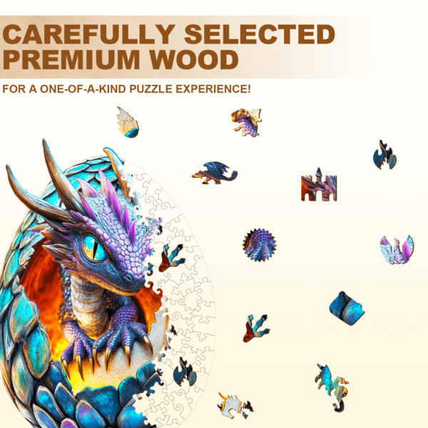 Draconic Rebirth  Wooden Jigsaw Puzzle - Image 2