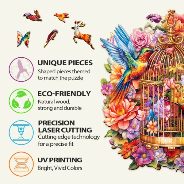 Garden Symphony Wooden Jigsaw Puzzle - Image 5