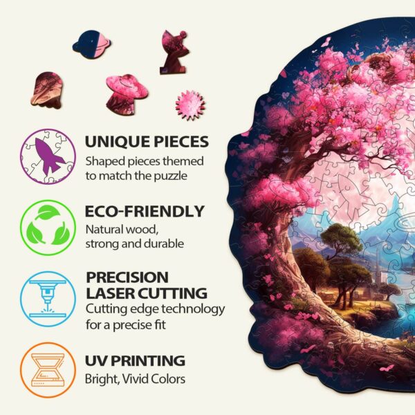 Beautiful Moon Wooden Jigsaw Puzzle - Image 6