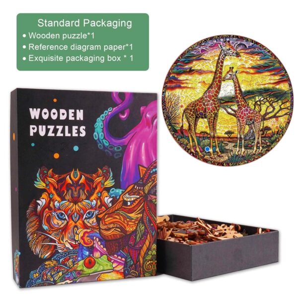 Giraffe Wooden Jigsaw Puzzle - Image 4