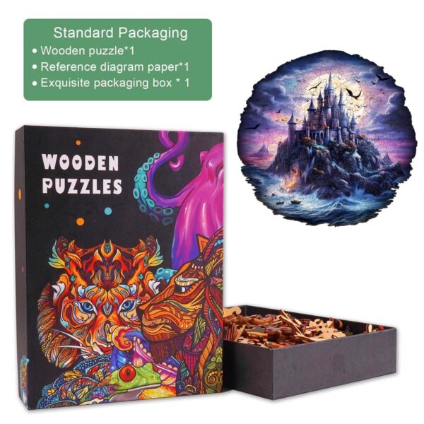 Mysterious Castle Wooden Jigsaw Puzzle - Image 3