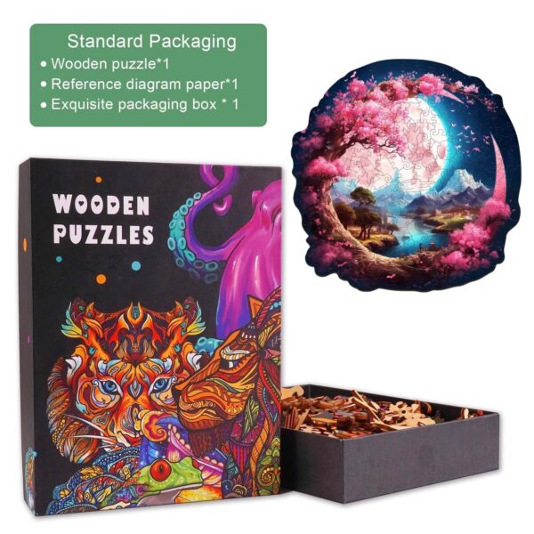 Beautiful Moon Wooden Jigsaw Puzzle - Image 4