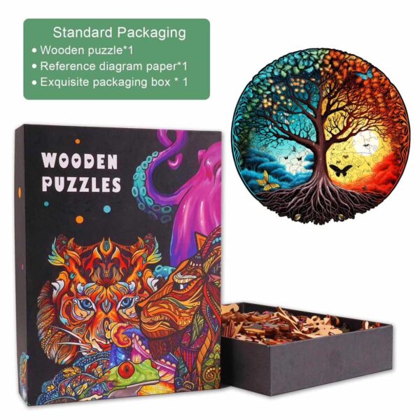 Yin Yang Tree Of Life 6 Wooden Jigsaw Puzzle - Image 3