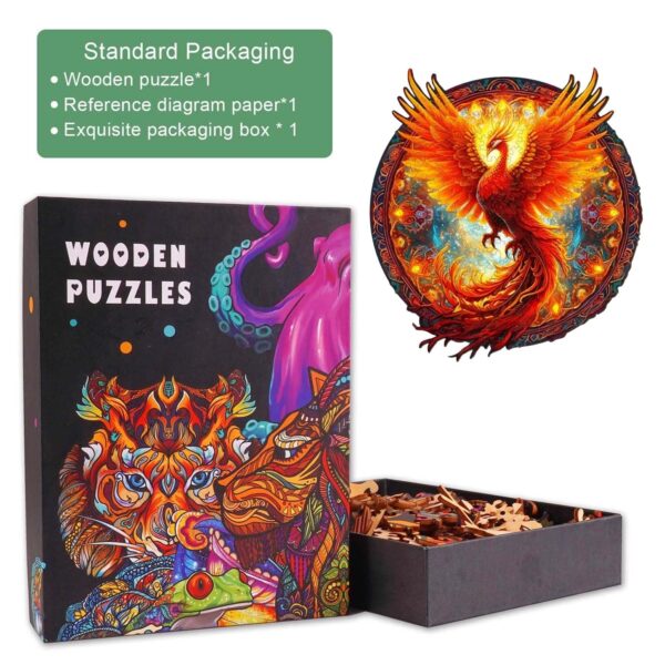 Phoenix Wooden Jigsaw Puzzle - Image 4