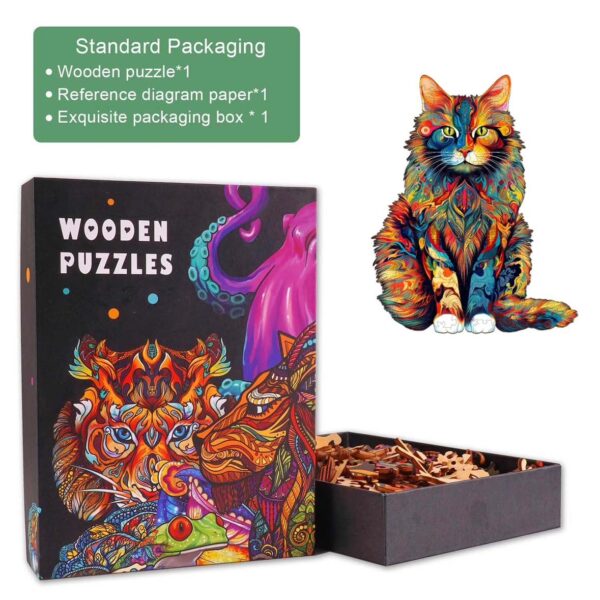 Maine Coon Wooden Jigsaw Puzzle - Image 3