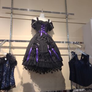 Star Lace Dress (Black x Purple)
