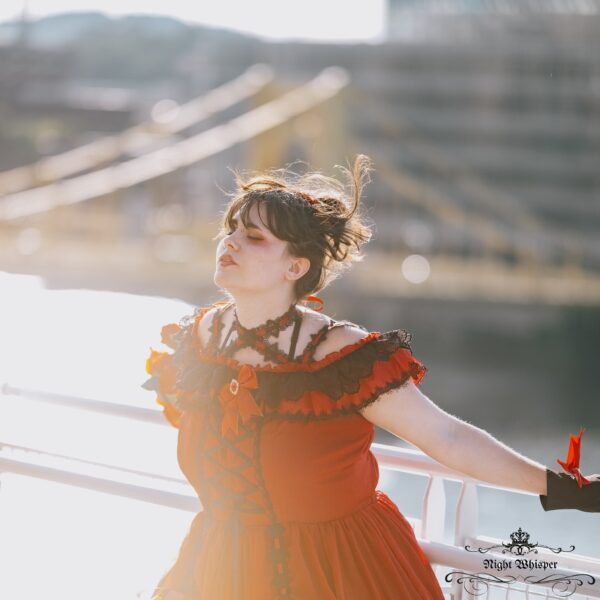 Fantasy Dress Red Bustle Dress - Image 2