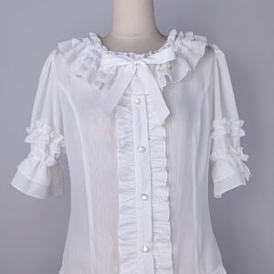 Button Down Chiffon Light Blouse