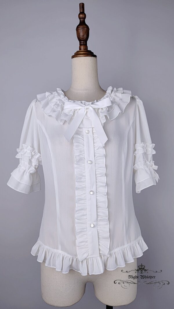 Button Down Chiffon Light Blouse