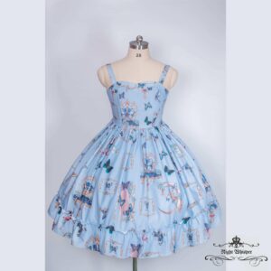 Wishful Butterfly Print Lolita Dress, Plus Size lolita dress