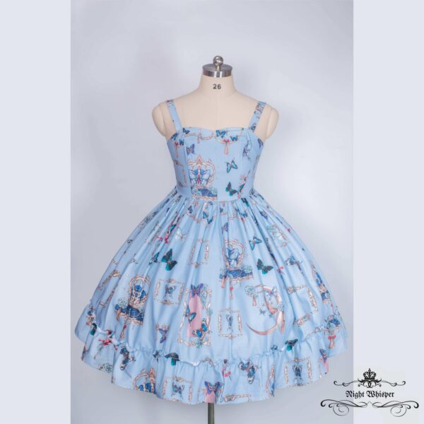 Wishful Butterfly Print Lolita Dress, Plus Size lolita dress