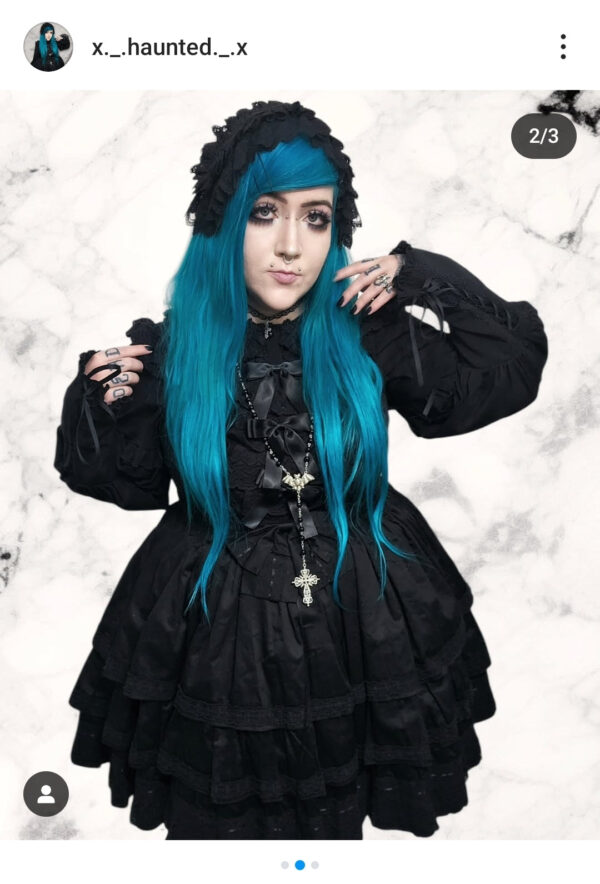 Tiered Version All Black Classic Lolita Dress - Image 4