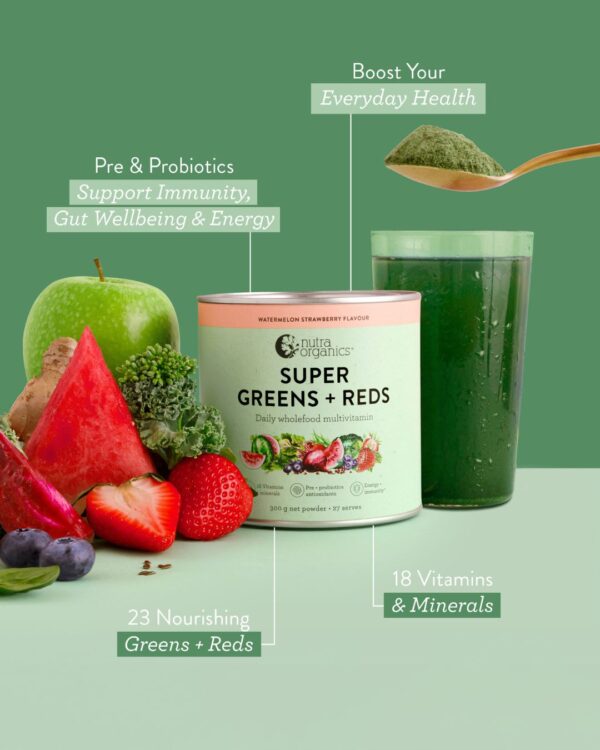 Super Greens + Reds Watermelon Strawberry - Image 2