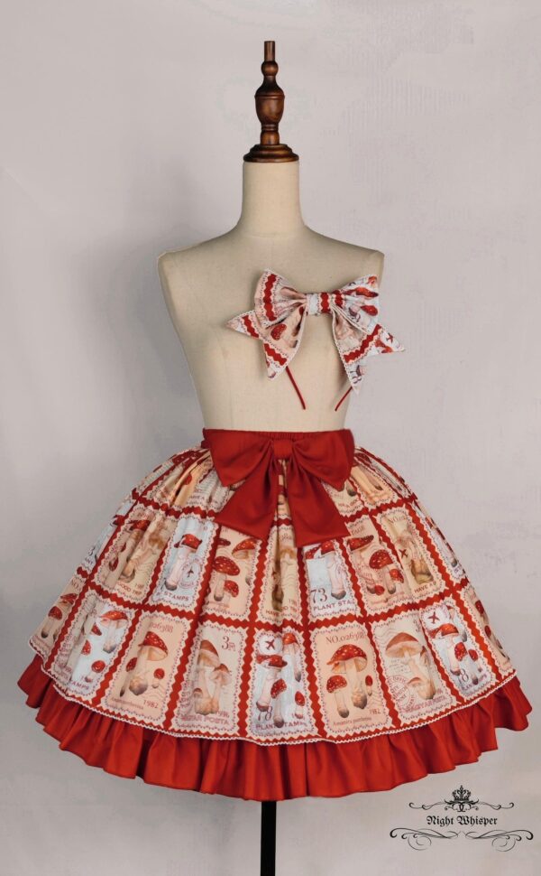 Mushroom Stamp Skirt - Short Version - Image 3