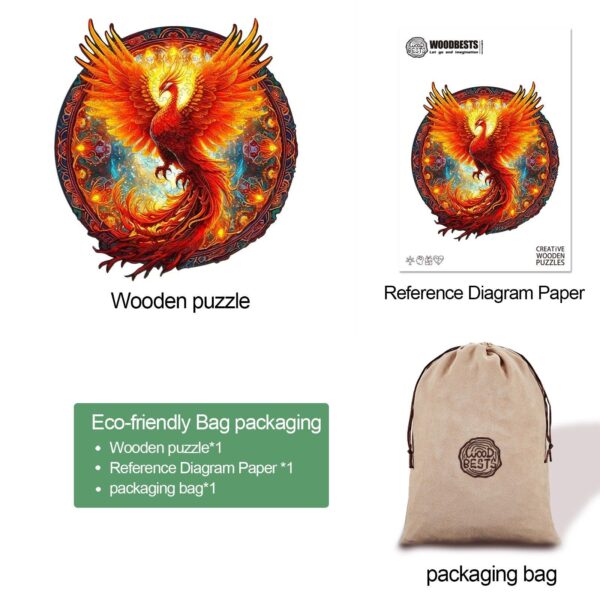 Phoenix Wooden Jigsaw Puzzle - Image 5
