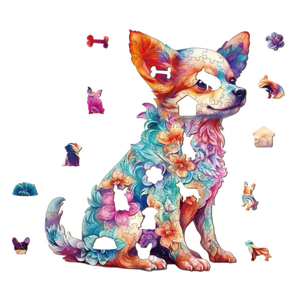 Cute Puppy Wooden Jigsaw Puzzle - Image 2