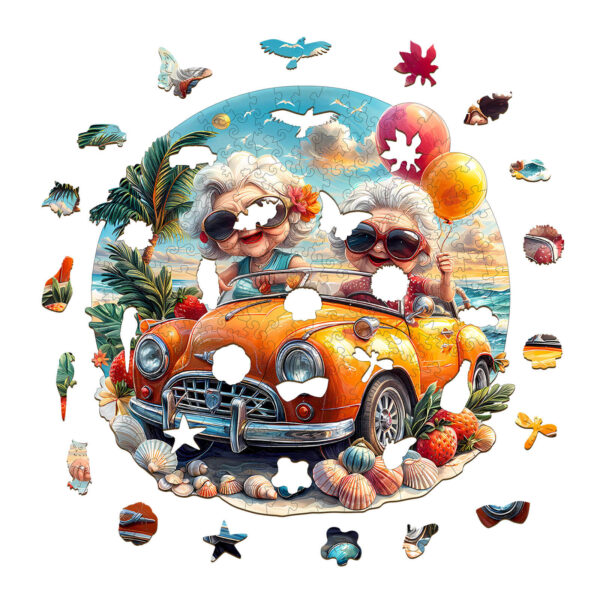 Happy grandma Wooden Jigsaw Puzzle - Image 2