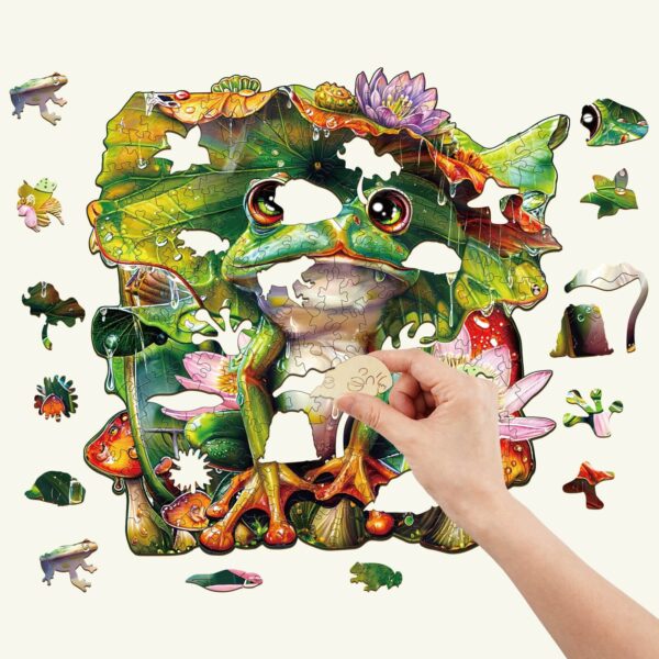 Frog Wooden Jigsaw Puzzle - Image 2
