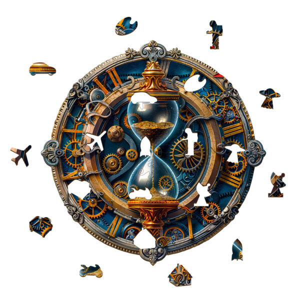 Mechanical hourglass  Wooden Jigsaw Puzzle - Image 2