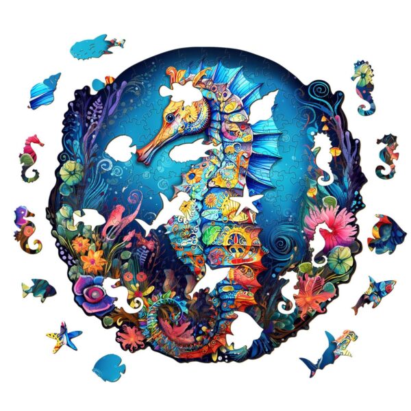 Seahorse-2 Wooden Jigsaw Puzzle - Image 2