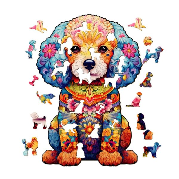 Cute Poodle Wooden Jigsaw Puzzle - Image 2