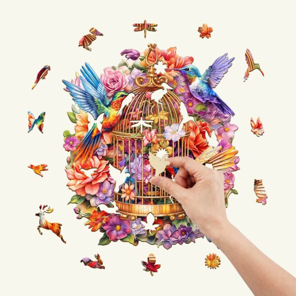 Garden Symphony Wooden Jigsaw Puzzle - Image 2