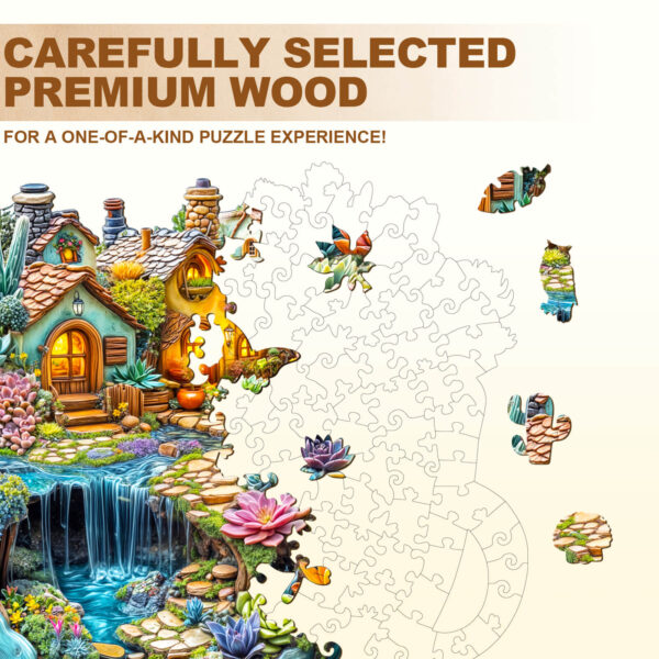 Succulent Mug Wooden Jigsaw Puzzle - Image 2
