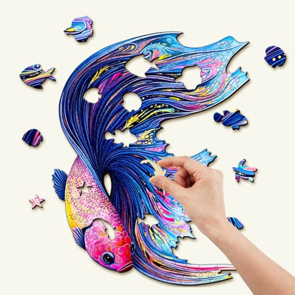 Half Moon Betta Wooden Jigsaw Puzzle - Image 2