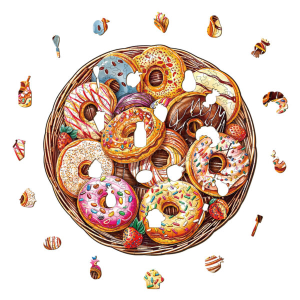 Donuts Wooden Jigsaw Puzzle - Image 2