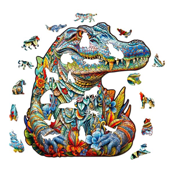 Crocodile Wooden Jigsaw Puzzle - Image 2